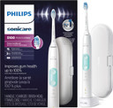 Philips Sonicare Protectiveclean 5100 Rechargeable Electric Toothbrush, With Pressure Sensor, 3 Cleaning Modes, Smartimer And Quadpacer, 14-Day Battery Life, Travel Case, White, Model Hx6857/11
