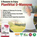 Plantvital D Mannose Capsules With Cranberry - D-Mannose 1000Mg Capsules - High Potency For Bladder, Kidney And Urinary Tract Support. Cranberry Powder With Hibiscus And Dandelion.4 Months Supply