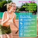 Potassium Citrate Gummies 1666Mg For Adults - Potassium Supplement, Magnesium Glycinate, Zinc, B6, B12 & C  Electrolyte Gummies For Energy, Recovery & Leg Cramps, Vegan 60 Cts