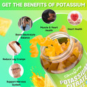 Potassium Citrate Gummies, High Potassium Supplement Gummies 1200Mg Support Leg Cramps & Muscle Health, For Adults & Kids, Vegan, Pineapple Flavor 120 Count