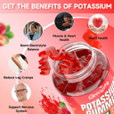 Potassium Gummies For Adults, Potassium Chloride Gummies 1200Mg Support Leg Cramps & Electrolyte Balance, Strawberry Flavor 60 Count