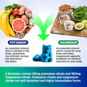 Potassium Magnesium Gummies, High Absorption Potassium Citrate 99Mg Magnesium Citrate 180Mg, Chewable Gummy Supplements For Leg Cramps & Muscle, 120 Count