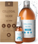 Premium Colloidal Silver  Optimal Concentration Formula, Smaller Particles, Better Results  Laboratory Certified  Liquid Silver Made In Eu  Free Spray Bottle To Fill & Ebook (34 Fl Oz)