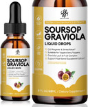Premium Soursop Graviola For Digestion, Support Healthy Skin & Sleep, Soursop Extract Liquid Drop From Graviola Leaf And Fruit, Sugar/Caffeine/Gluten Free, Passion Fruit Flavor, 2 Fl Oz