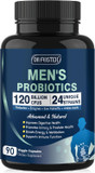 Probiotics For Men Digestive Health, 120 Billion Cfus Mens Probiotic With Digestive Enzymes & Prebiotics & Saw Palmetto & Cranberry For Gut, Prostate & Urinary Tract Health, Shelf Stable, 90 Capsules