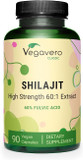 Pure Himalayan Shilajit Capsules | 73,000 Mg | For Men And Women | With Fulvic And Humic Acid | No Artificial Additives, Lab-Tested | 90 Capsules | Vegan