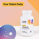 Pureformulas Vitamin D3 1,000 Iu 25 Mcg - Premium Vitamin D Supplement For Healthy Bone Formation, Teeth, Cardiovascular Health, And Immune Support Non-Gmo - 100 Count Tablets