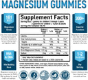 Purely Optimal Premium Magnesium Citrate Gummies For Adults & Kids - Supports Relaxation, Muscle & Nerve Function - Chewable, Non-Gmo, Vegan, Gluten-Free - 90 Delicious Gummies