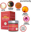 Puremedy Original Healing Ointment - All Natural First Aid Salve For Wounds, Burns, Cuts, Bug Bites, Bed Sores, And Skin Irritations - Safe For Adults & Kids (2 Oz)