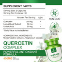 Quercetin 400 Mg With Loquat Leaf Extract, Ursolic Acid 60 Capsules, Natural Antioxidant Flavonoids, Immune Support All Year Round