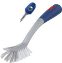 Quickie 2 In 1 Dish And Sink Brush With Detail Tool, Built-In Scraper, Dish Brush For Cleaning Pots, Pans, Kitchen, Bathroom