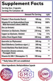 Raw Whole Food Immune Support: 100% Plant Based Vitamin C - Wildcrafted Vegan Vitamin D3 K2, Selenium Glycinate With Kelp Iodine For Thyroid Support (60 Servings) Zinc Orotate With Elderberry
