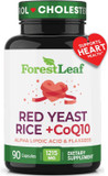Red Yeast Rice 1215 Mg. Capsules - Extra Strength Red Rice Yeast With Coq10 Supplement, Plus Alpha Lipoic Acid & Organic Flaxseed, Citrinin Free, Supports Cardiovascular Health, Non-Gmo 90 Veggie Caps