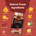 Red Yeast Rice 2,000Mg With Coq10 Supplement + Sugar Free Citrus Bergamot Gummies