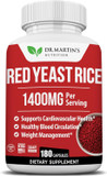 Red Yeast Rice Extract 1400Mg Supplement 180 Count | Maintain Healthy Cholesterol Levels | Supports Cardiovascular & Blood Circulation For Healthy Heart, Digestion, Weight Management & Overall Health