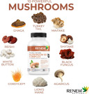 Renew Actives Mushroom Complex 2 Capsules Per Serving  10 Mushroom Blend With Antioxidants For Immune Health & Wellness  Supports Overall Vitality & Long-Term Wellness Made In Canada - 120 Capsules