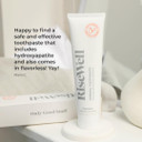 Risewell Mineral Unflavored Toothpaste - Hydroxyapatite Flavorless Toothpaste - Made In The Usa, Sensitive Teeth Whitening, No Added Fluoride, Sls-Free - Made By Dentists, 3.4 Oz