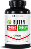 Rutin Supplement 500Mg | 200 Vegan Capsules | Natural Rutoside Bioflavonoid | Non-Gmo & Gluten-Free | Made In The Usa
