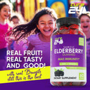 Sambucus Elderberry Gummies + Vitamin C + Zinc For Kids & Adults, X3 Immune Support, Natural Flavors + Ingredients, Vegan, Non-Gmo, Made In Usa (60)