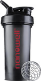 Shaker Bottle 20 Oz (600 Ml)  Bpa-Free Portable Bottle With Stainless Steel Whisk Ball For Protein Shakes And Smoothies (Black With Red)