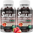 Shilajit Gummies For Men & Women, 1000Mg Shilajit Supplement With 85+ Trace Minerals & Fulvic Acid For Energy, Immunity, Sugar-Free, Strawberry-60 Count