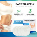 Silicone Areola Clear Gel Scar Sheets-4 Medical Breast Scars Silicon Circles See-Into Scar Restore Smooth Mastectomy Breast Lift Reconstruction Surgery Supplies Keloid Guards Sheeting-Silikan