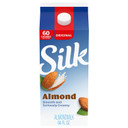 Silk Almond Milk, Original, Dairy Free, Gluten Free, Seriously Creamy Vegan Milk With 50% More Calcium Than Dairy Milk, 64 Fl Oz Half Gallon