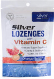 Silver Biotics Colloidal Silver Lozenges | 60 Ppm Silversol Ag4O4 Technology | Immune Support + Throat Soothing | Orange Vitamin C | 21 Count