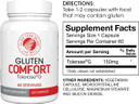 Silver Fern Gluten Comfort With Tolerase G - 1 Bottle - 60 Capsules - Digestive Enzyme Made Specifically To Break Down And Digest Gluten Protein