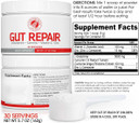 Silver Fern Gut Repair - Digestive Health Supplement Powder - L-Glutamine, Curcumin, Zinc & Ascorbic Acid (1 Tub - 30 Servings)