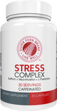 Silver Fern Stress Complex Supplement - With Caffeine - Sleep, Worry, Mood & More - With Saffron Supplements, L-Theanine Supplement, And Myo-Inositol - Natural Stress Relief Supplement - 30 Servings