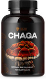 Sirunes Mushroom Supplement Chaga Mushrooms Capsules 100 Count  1000Mg Natural Organic Mushrooms With Chaga Mushroom Powder  Antioxidant Supplement For Immune Support, Energy Boos