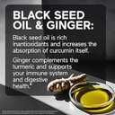 Smarter Nutrition Curcumin Softgels - Vegan High Absorption 400 Mg Turmeric Supplement + Black Seed Oil & Ginger - 95% Tetrahydrocurcuminoids Non-Gmo, Usa Manufactured - 60 Ct[30 Servings]