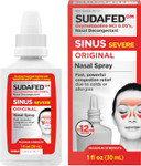 Sudafed Sinus Severe Original Nasal Spray, 12 Hour Nasal Spray Decongestant For Fast, Powerful Congestion Relief Due To Colds Or Allergies, Oxymetazoline Hcl .05% Nose Spray, 1 Fl. Oz