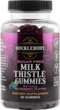 Sugar-Free Milk Thistle Gummies 1,000Mg - Silybum Marianum Help Support Healthy Liver Detox. Natural Blueberry Flavor, Vegan Friendly, Non-Gmo, Gluten-Free, 60 Gummies