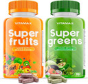 Super Fruit And Vegetable Supplements  Whole Superfood Vitamins & Minerals  90 Veggie And 90 Fruit Capsules For Women, Men, And Kids - Soy Free  Made In The Usa