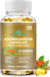 Superior Potency Ashwagandha 2100Mg + Black Pepper Extract 8Mg Supplement For Stress Relief & Immune Support, 120 Softgel Capsules, 60-Day Supply