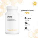 Supersmart - Calcium Orotate With Magnesium Orotate 9:1 (Highly Bioavailable) - Advanced Teeth & Bones Strength Supplement | Non-Gmo & Gluten Free - 60 Vegetarian Capsules
