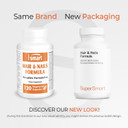 Supersmart - Hair & Nails Formula - Patented Solubilized Keratine Supplement - With Biotin, Bamboo Extract, Msm, Cynatine Hns Keratin | Non-Gmo & Gluten Free - 120 Vegetarian Capsules