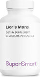 Supersmart - Lion'S Mane 1500Mg Per Day (High Strength) - 30% Polysaccharides - Lion'S Mane Extract 8:1 - Hericium Erinaceus Mushroom Supplement | Non-Gmo & Gluten Free - 90 Vegetarian Capsules