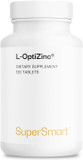 Supersmart - L-Optizinc 30Mg Per Day (Patented & Highly Bioavailable) - Zinc Methionine Supplement - Natural Sweet Taste | Non-Gmo & Gluten Free - 120 Tablets