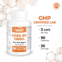 Supersmart - Natural Skin Formula (High Potency) - With Hyaluronic Acid, Collagen, Elastin, Ceramides, Silica - Skin Hydration & Elasticity | Non-Gmo - 90 Vegetarian Capsules