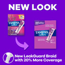 Tampax Radiant Tampons Light Absorbency With Bpa-Free Plastic Applicator And Leakguard Braid, Unscented, 28 Count
