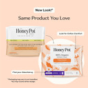 The Honey Pot Company - 64Ct - Sanitary Pads For Women - Non-Herbal Heavy Overnight W/Wings - Organic Cotton Cover & Ultra-Absorbent Pulp Core - Feminine Care - Fsa & Hsa Eligible