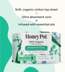 The Honey Pot Company - Herbal Long Panty Liners For Women - Infused W/Essential Oils For Cooling Effect & Organic Cotton Cover - Feminine Care - Fsa & Hsa Eligible - 30 Ct