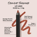 The Lip Bar - Lip Liner, Straight Forward (Light Brown) - High Pigment & Super Creamy - Smudge Proof & Water Resistant - Jojoba Oil, Aloe Vera, Coconut Oil, Vitamin E - Vegan & Cruelty Free - .042 Oz