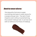 The Lip Bar Soft Kisses Nourishing Vegan Lipstick, With Moisturizing Mango Seed Butter, Satin Finish, Good Side - Cocoa Brown