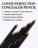 Thesaem Cover Perfection Concealer Pencil  Non Comedogenic Spot Eraser - Conceal Blemish,Aging Spot,Acne&Freckle  Multi-Use Under Eye Concealer For Dark Circle,2G (1.0 Clear Beige)