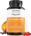 Thomas' All-Natural Remedies Vitamin C With Organic Elderberry, Organic Citrus Bioflavonids - Whole Food Supplement - Non-Gmo - Raw Vegan - 90 Capsules