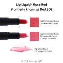 Tkb Lip Liquid Color | Liquid Lip Color For Tkb Gloss Base, Diy Lip Gloss, Pigmented Lip Gloss And Lipstick Colorant, Made In Usa (1Floz (30Ml), Rose Red)